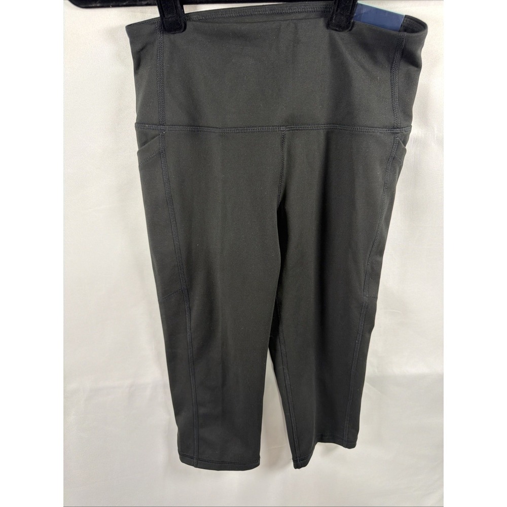 DSG Women's XS Performance Cropped Leggings Black Logo High Rise Gym/Yoga NWT